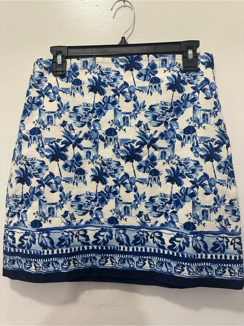 Loft Toile de Jouy Printed Mini Skirt Sz 2 - Picture 2 of 7